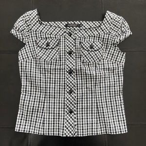 Cute Black and White Ajingna Top